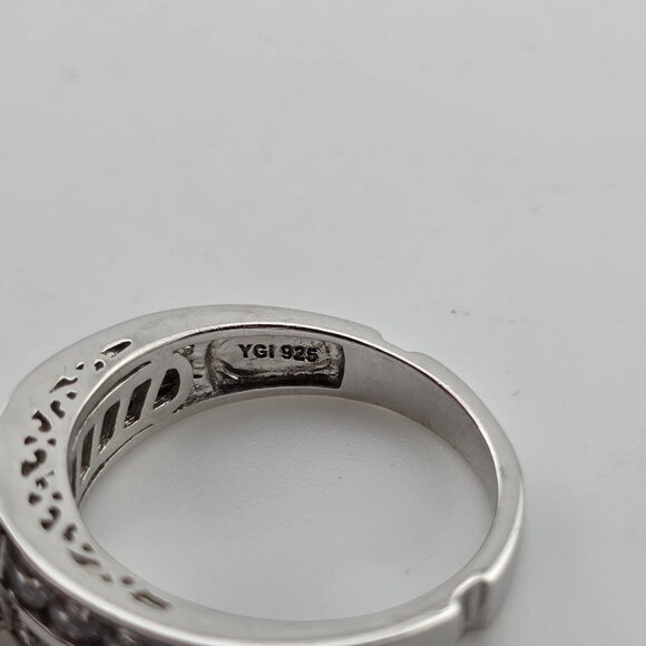 Sterling Silver Cubic Zirconia Engagement Wedding Ring 7 Solitaire Style 925 - Picture 10 of 14